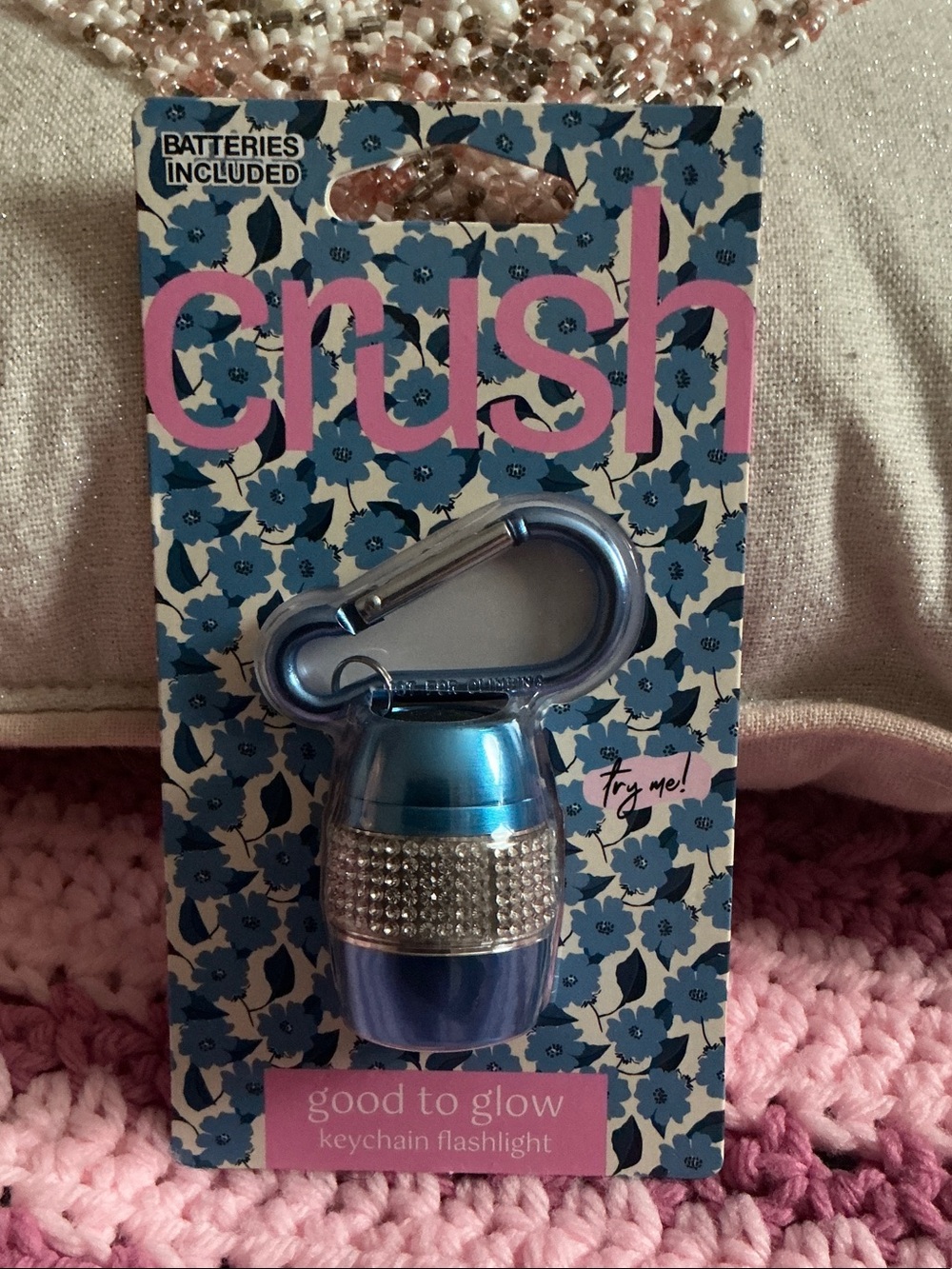 Crush Good to Glow Keychain Flashlight - Blue